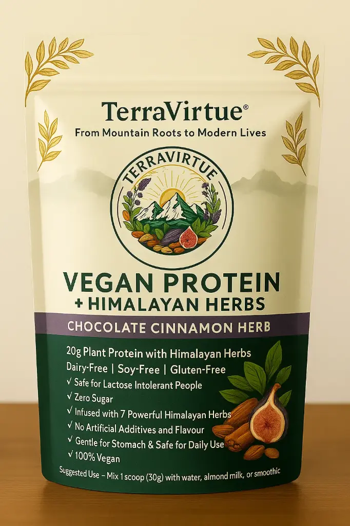 TerraVirtue Vegan Protein – Chocolate Cinnamon Herb | (1KG/2.2LB)