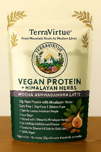 TerraVirtue Vegan Protein – Mocha Ashwagandha Latte | (1KG/2.2LB)
